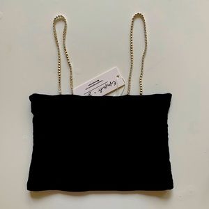 Rhinestone Knit Crop Top